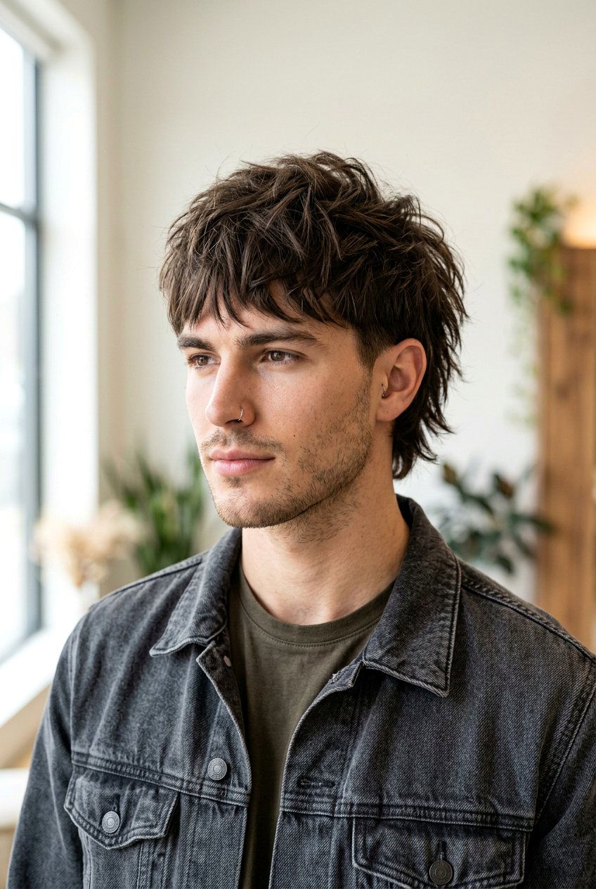 Wolf cut shag - 20 shag haircut for men - 20 shag haircut for men