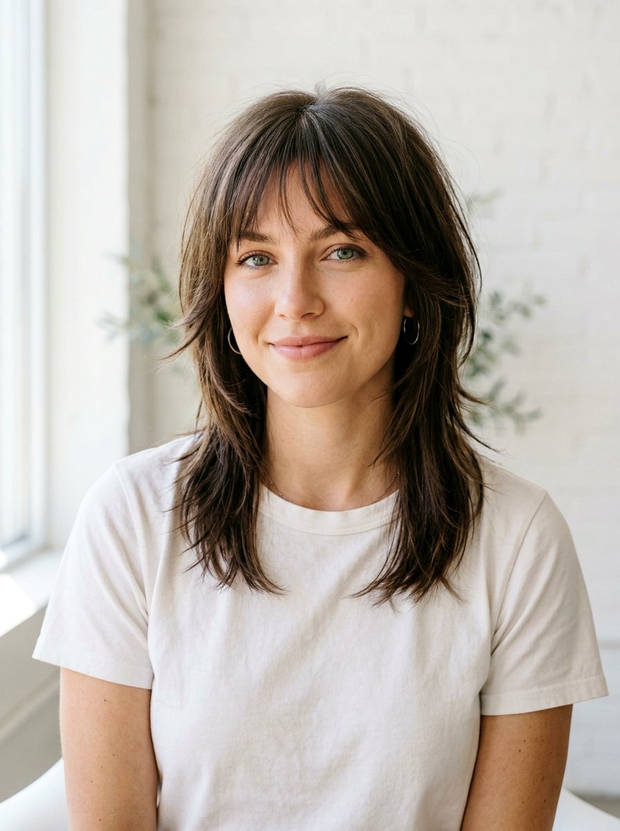 Wolf cut wispy bangs straight hair - 20 wolf cut for thick straight hair women - 20 wolf cut for thick straight hair women