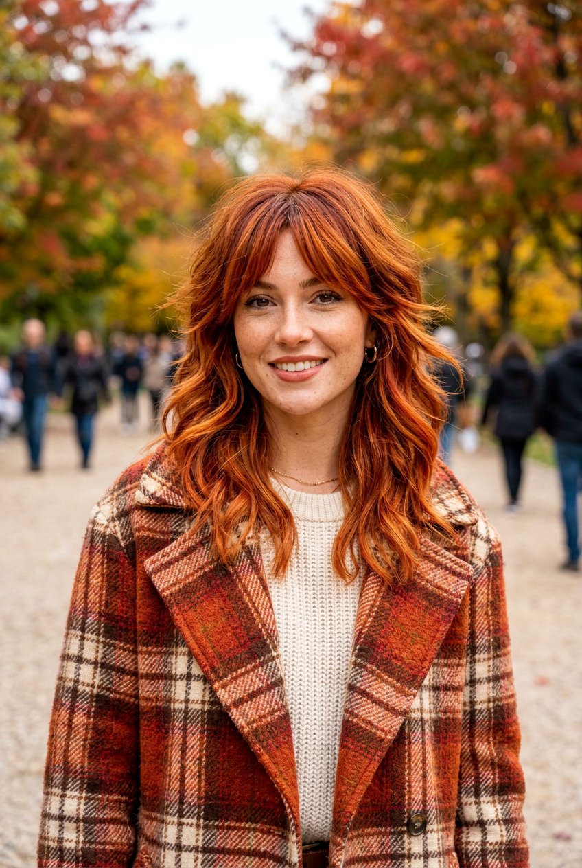 Wolf cut with copper hair color - 20 long wolf cut for fine hair women - 20 long wolf cut for fine hair women