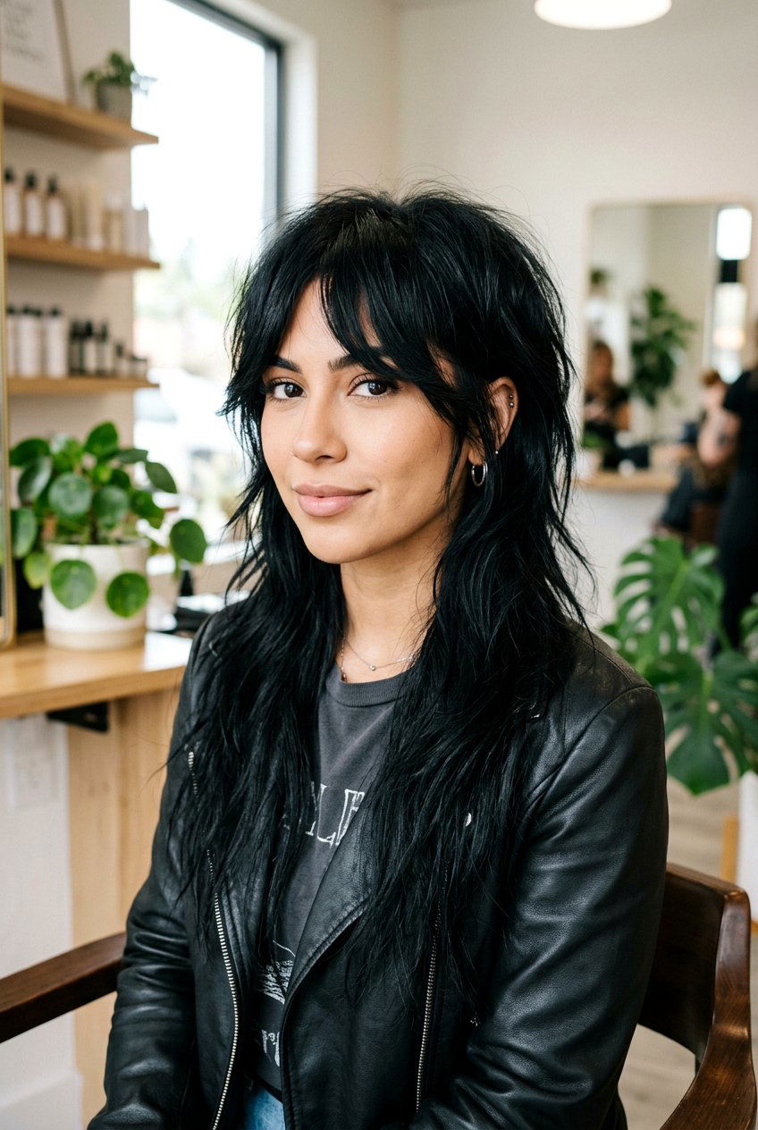 Wolf cut with curtain bangs - 20 curtain bangs with layers - 20 curtain bangs with layers