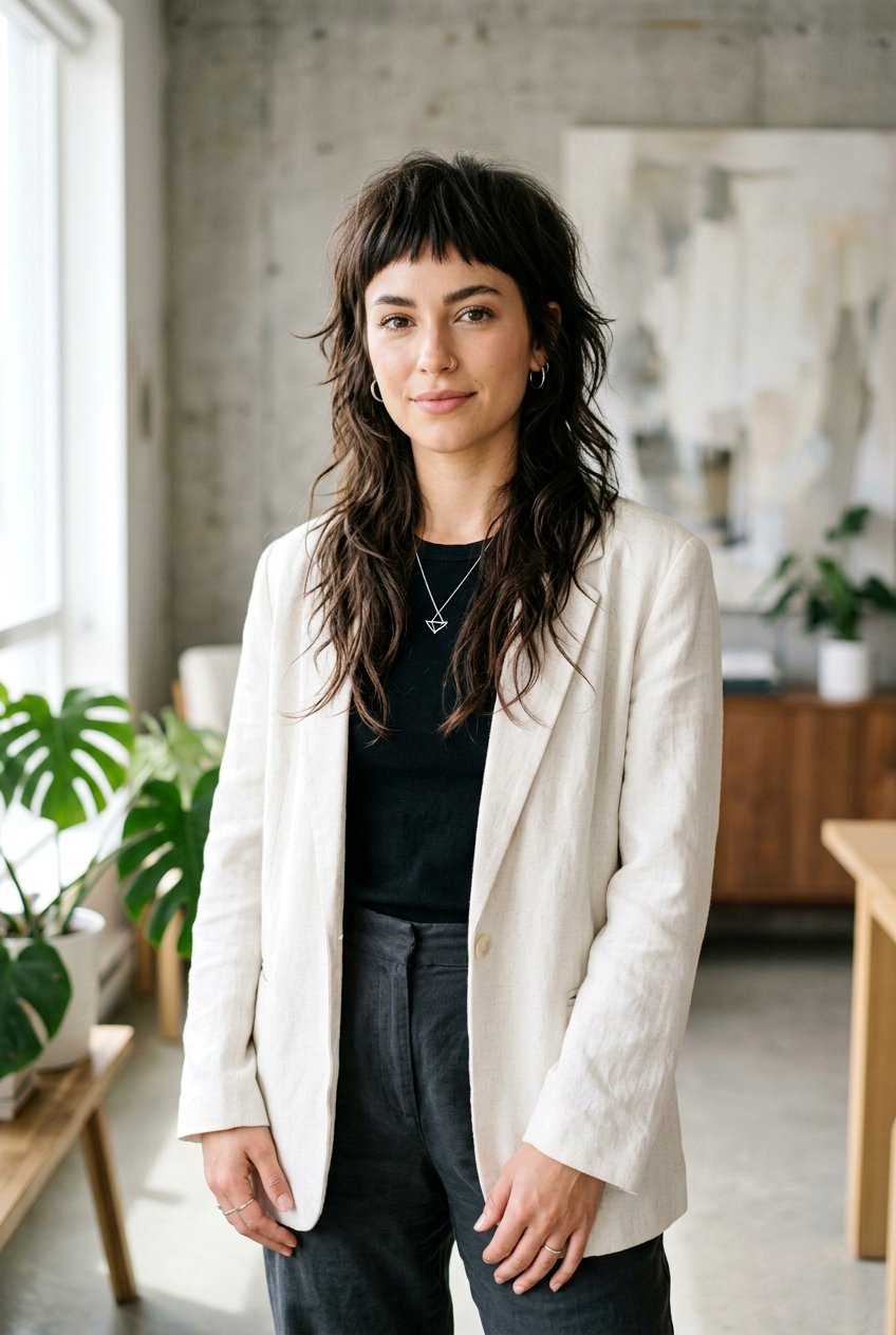 Wolf cut with micro bangs - 20 long wolf cut for fine hair women - 20 long wolf cut for fine hair women