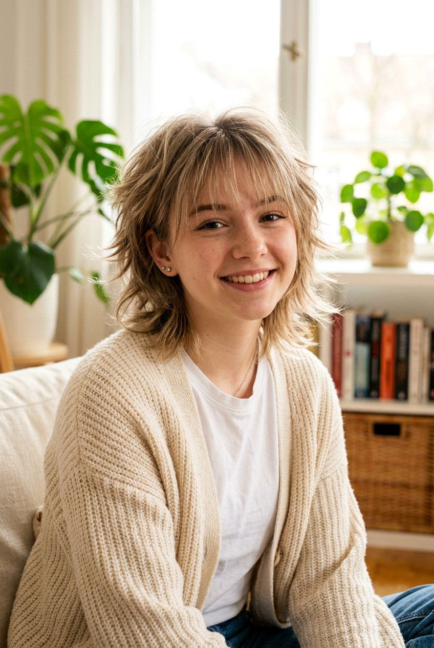 Wolf cut with wispy bangs - 20 wolf cut for teenage girls with straight hair - 20 wolf cut for teenage girls with straight hair