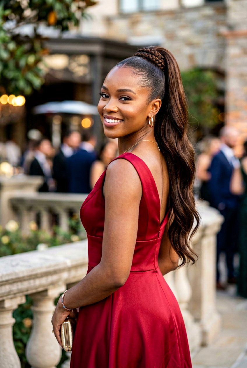 Wrap Around Braided Ponytail - 20 braided ponytail for wedding guest - 20 braided ponytail for wedding guest