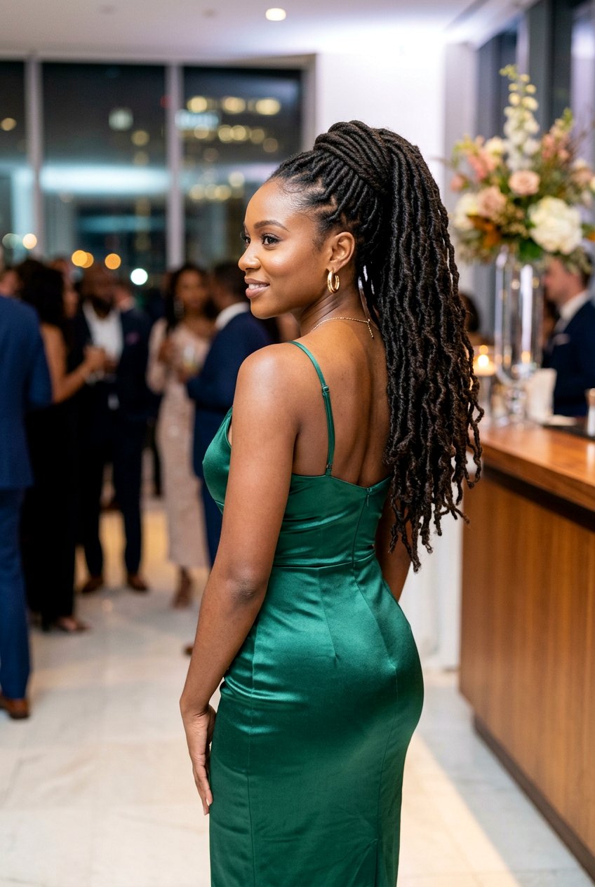 Wrap Around Faux Loc Ponytail - 20 faux loc ponytail hairstyles - 20 faux loc ponytail hairstyles