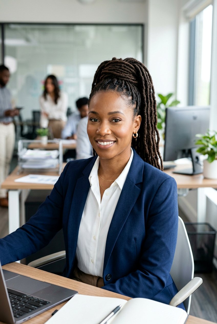 Wrap Around Loc Ponytail - 20 loc ponytail hairstyle - 20 loc ponytail hairstyle