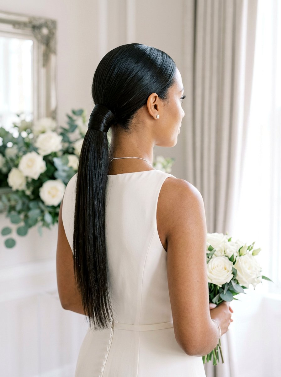 Wrap Around Low Ponytail Wedding - 20 wedding hairstyles with low ponytail - 20 wedding hairstyles with low ponytail
