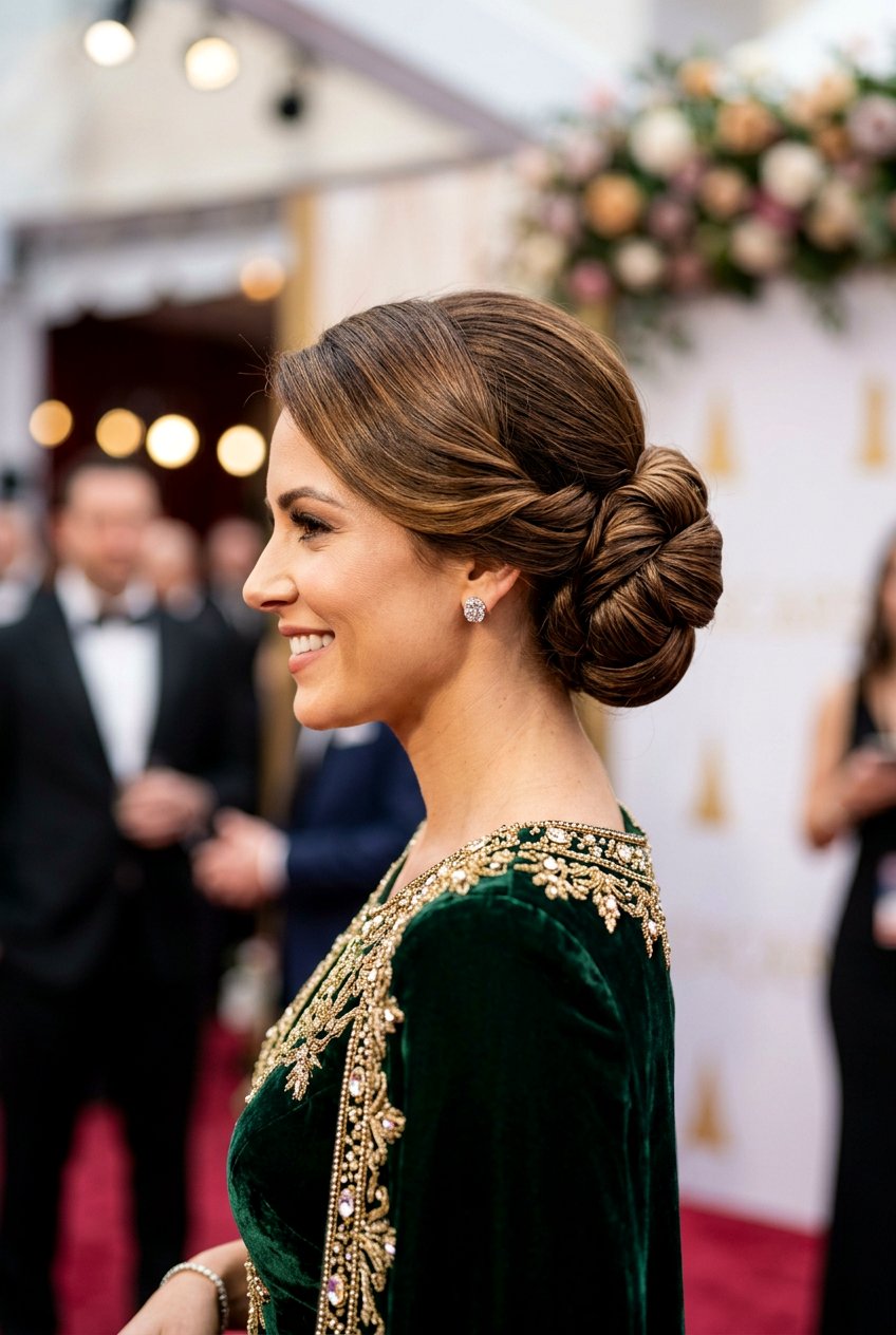 Wrapped And Tucked Bun - 20 prom hairstyle with low textured bun - 20 prom hairstyle with low textured bun