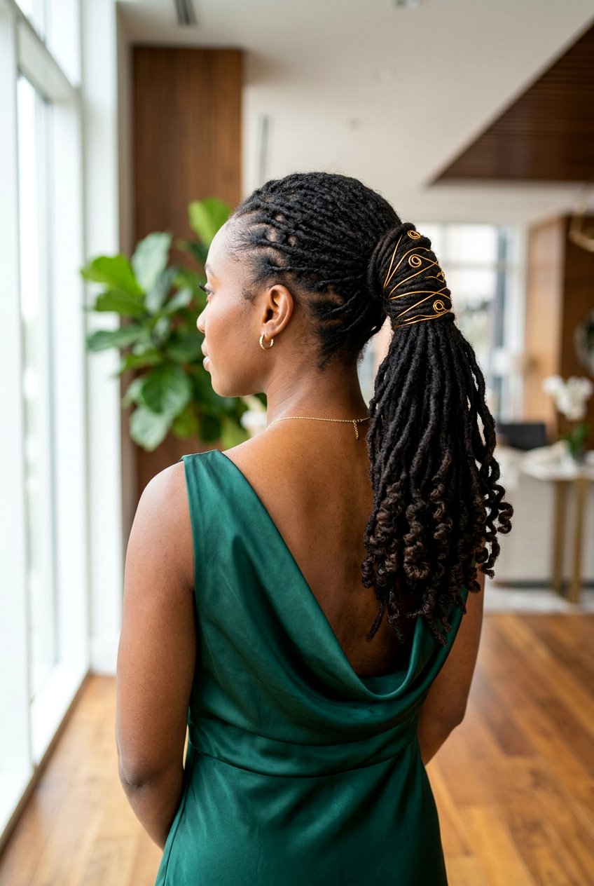 Wrapped Base Loc Ponytail - 20 long loc ponytail for women - 20 long loc ponytail for women