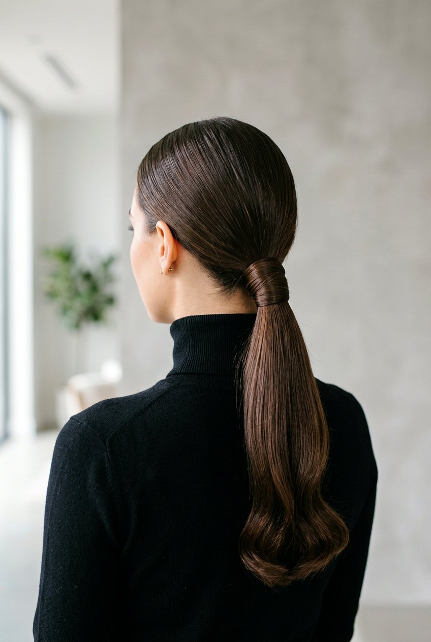 Wrapped Base Ponytail - 20 corporate ponytail hairstyle - 20 corporate ponytail hairstyle