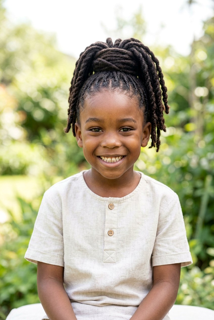 20 Cool Little Boys Loc Ponytail Styles You Need To See