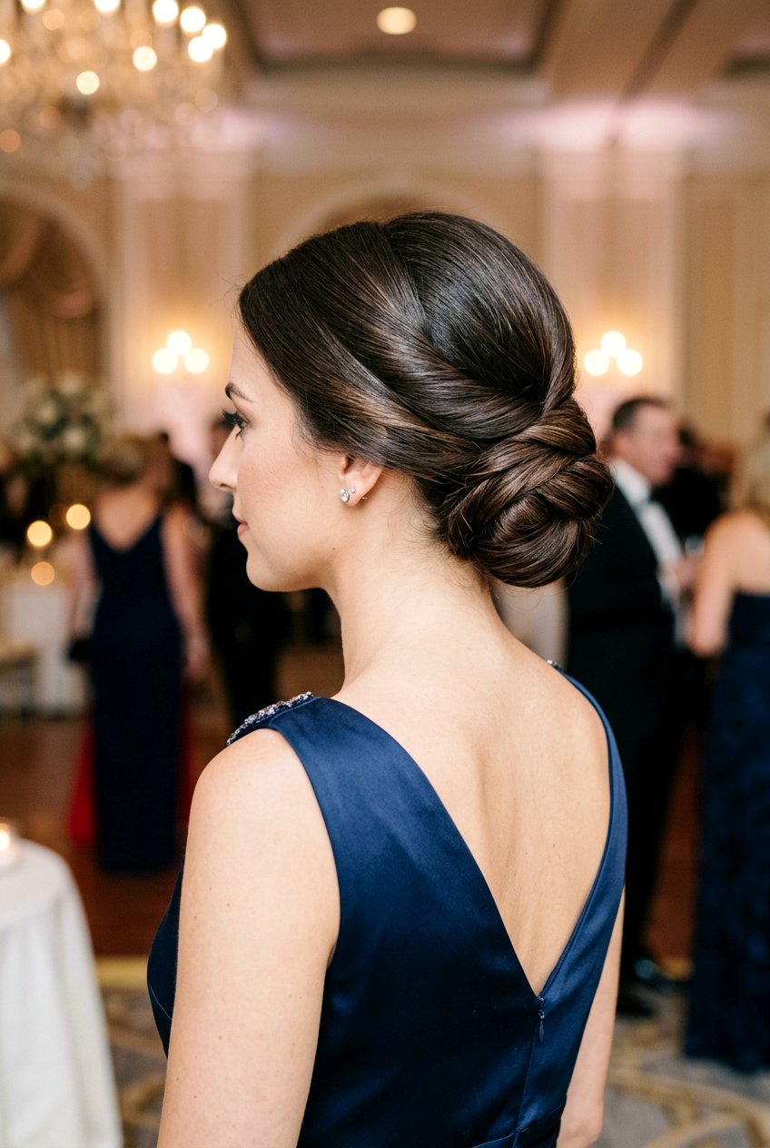 Wrapped Low Bun - 20 easy hairstyles for busy moms with long hair - 20 easy hairstyles for busy moms with long hair