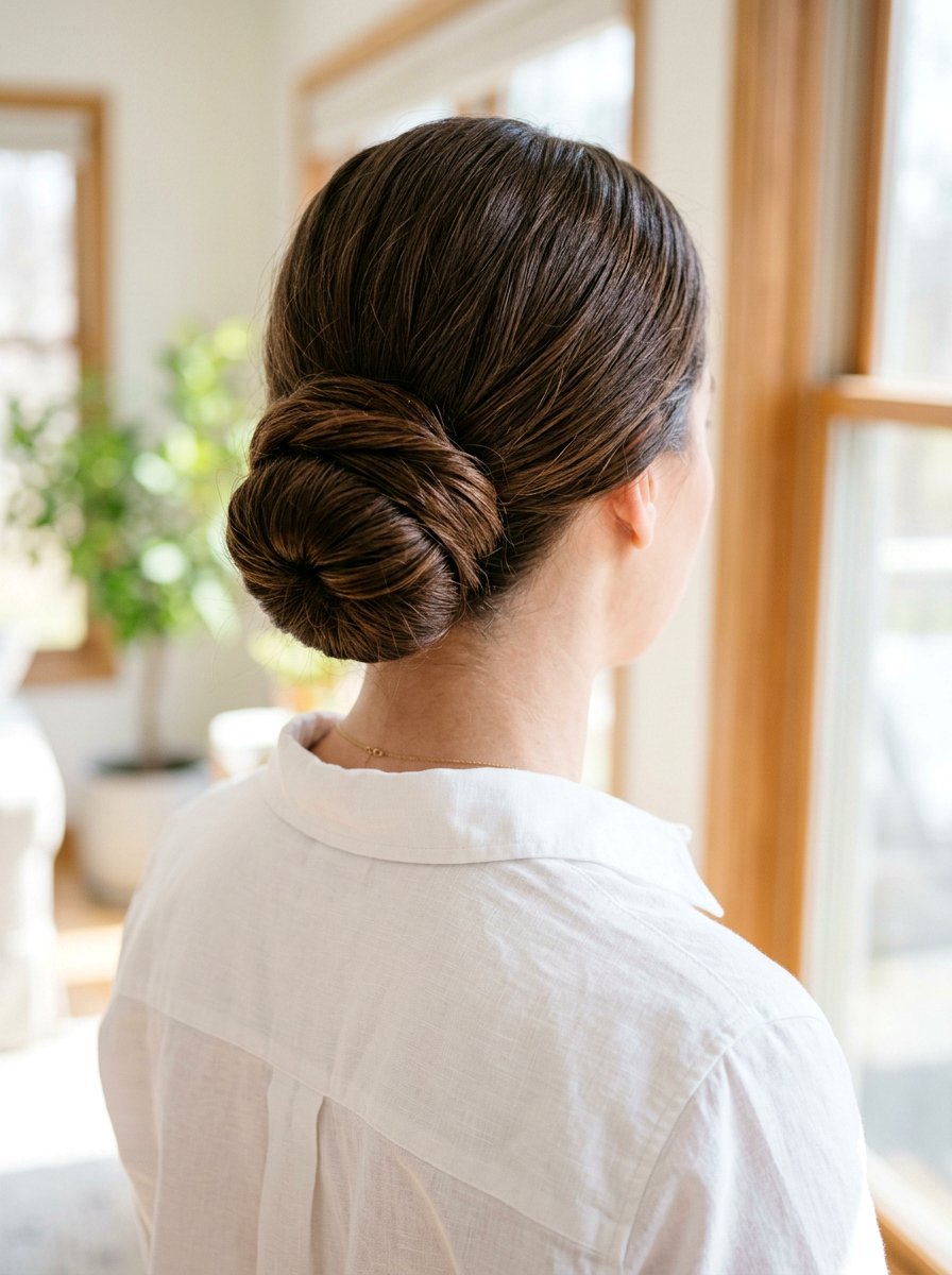 Wrapped Low Bun - 20 easy low bun styling ideas - 20 easy low bun styling ideas