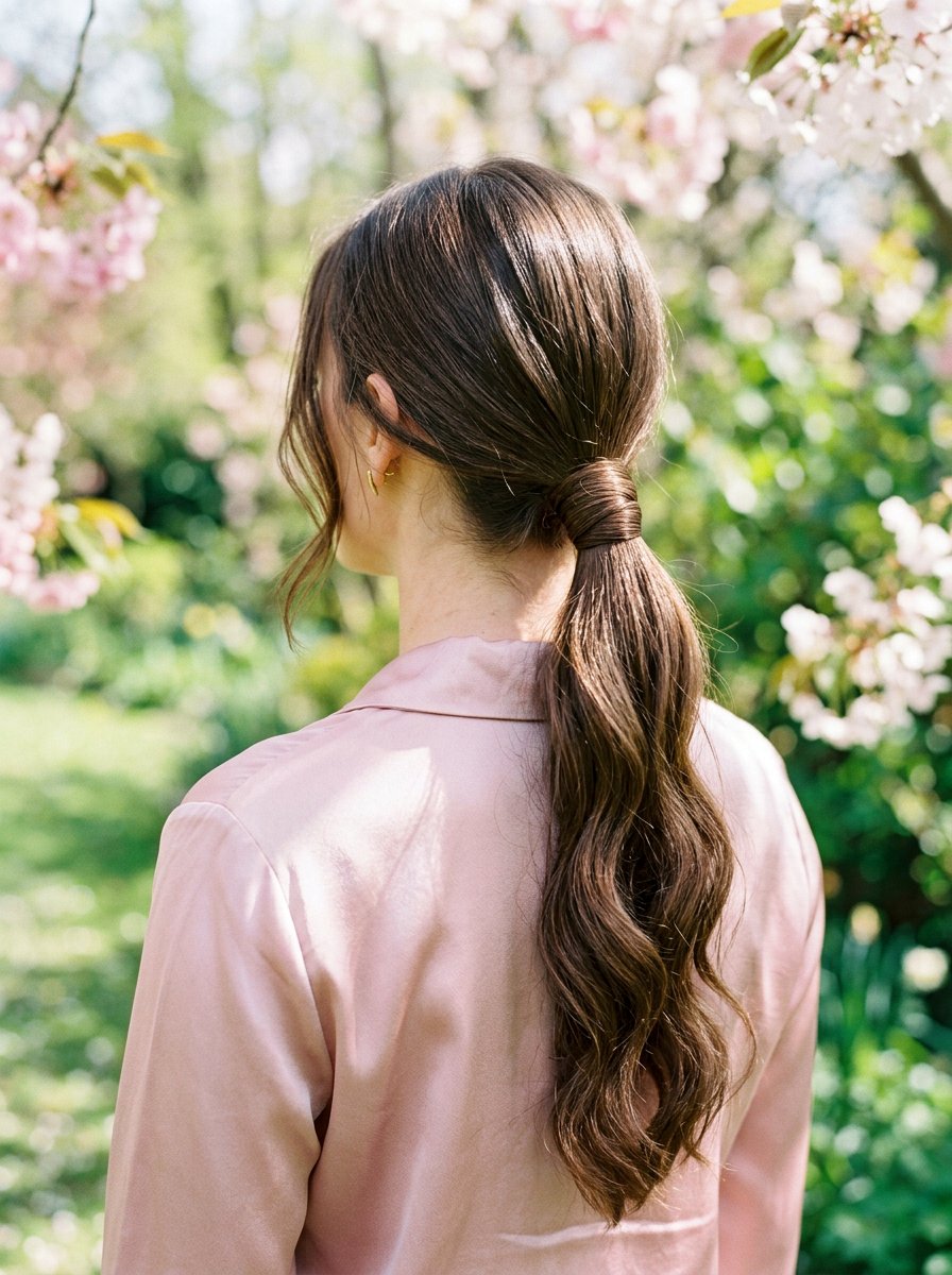 Wrapped Low Ponytail - 20 classy low ponytail hairstyle ideas - 20 classy low ponytail hairstyle ideas