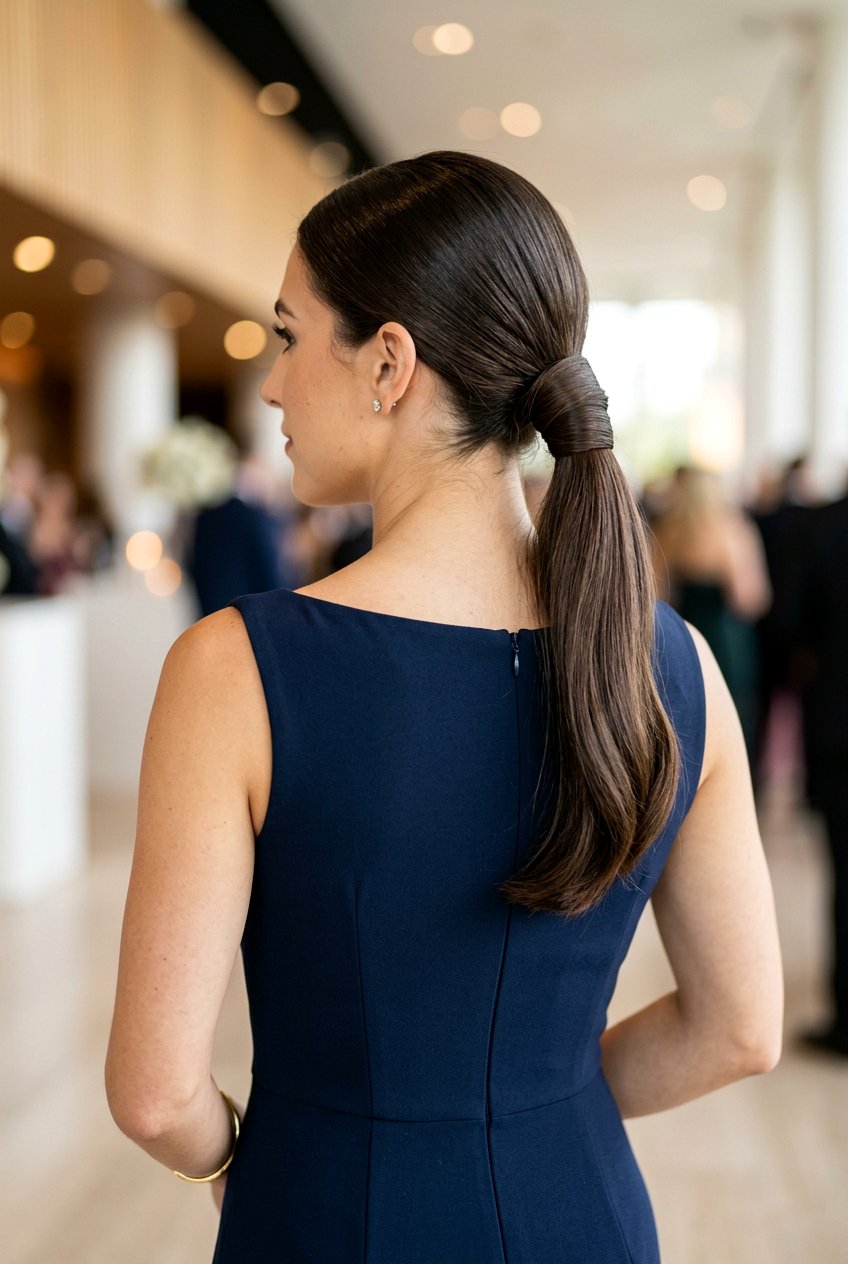 Wrapped Low Ponytail - 20 homecoming hairstyle with low ponytail - 20 homecoming hairstyle with low ponytail