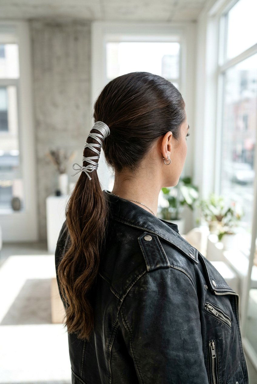 Wrapped Ponytail - 20 hair bow ponytail hairstyle - 20 hair bow ponytail hairstyle