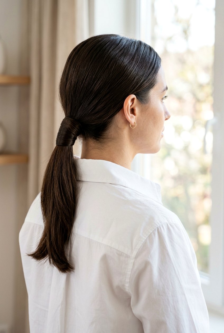 Wrapped Ponytail For Work - 20 mom easy work ponytail hairstyle - 20 mom easy work ponytail hairstyle