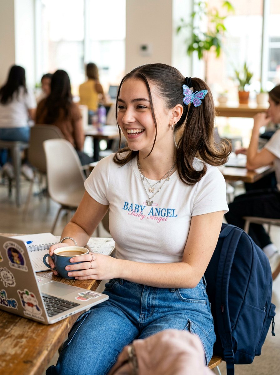 Y2K Flipped Ponytail - 20 viral school hairstyle ideas - 20 viral school hairstyle ideas