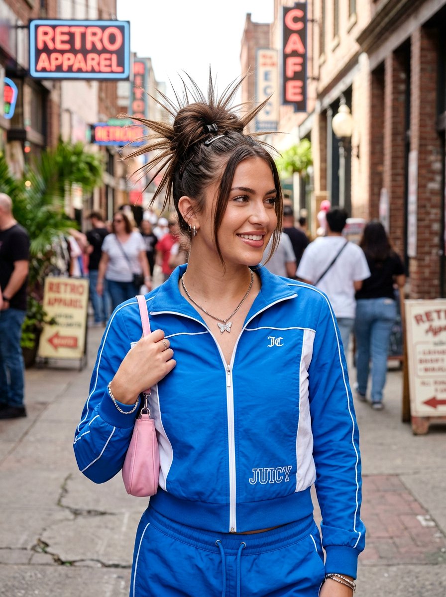 Y2K Spiky Bun - 20 cute hairstyle for shopping day - 20 cute hairstyle for shopping day