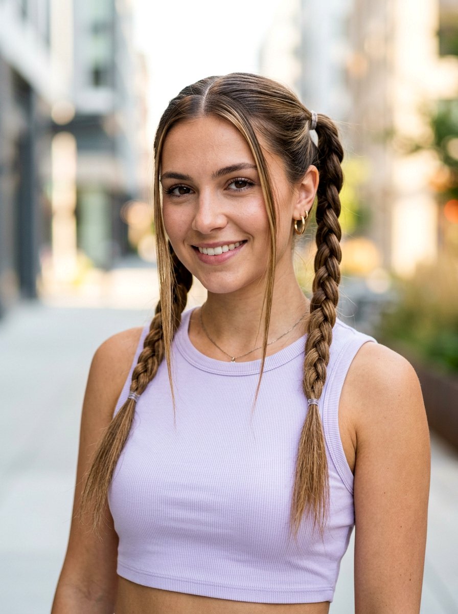 Y2k Face Framing Strands With Braided Pigtails - 20 y2k face framing strands hairstyle - 20 y2k face framing strands hairstyle