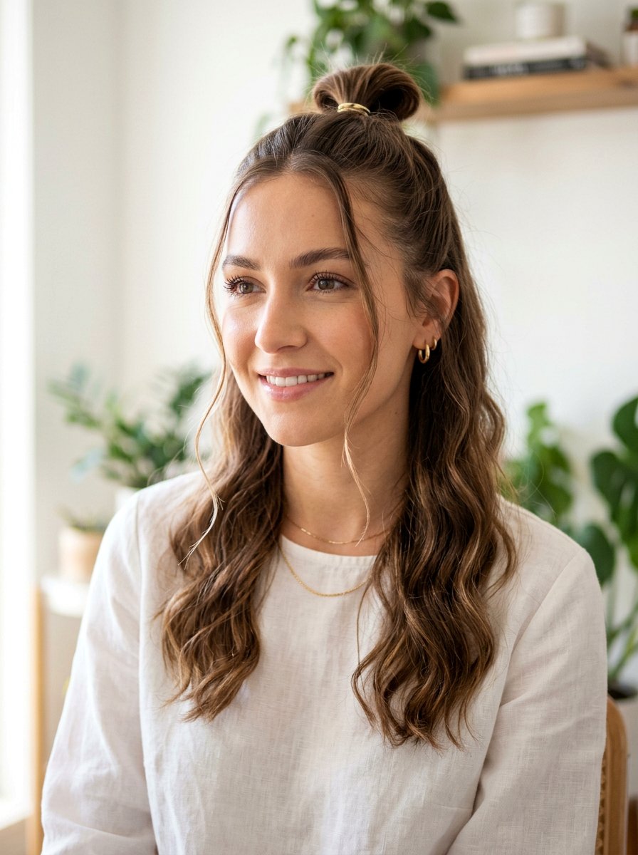 Y2k Face Framing Strands With Half Up Half Down Hair - 20 y2k face framing strands hairstyle - 20 y2k face framing strands hairstyle