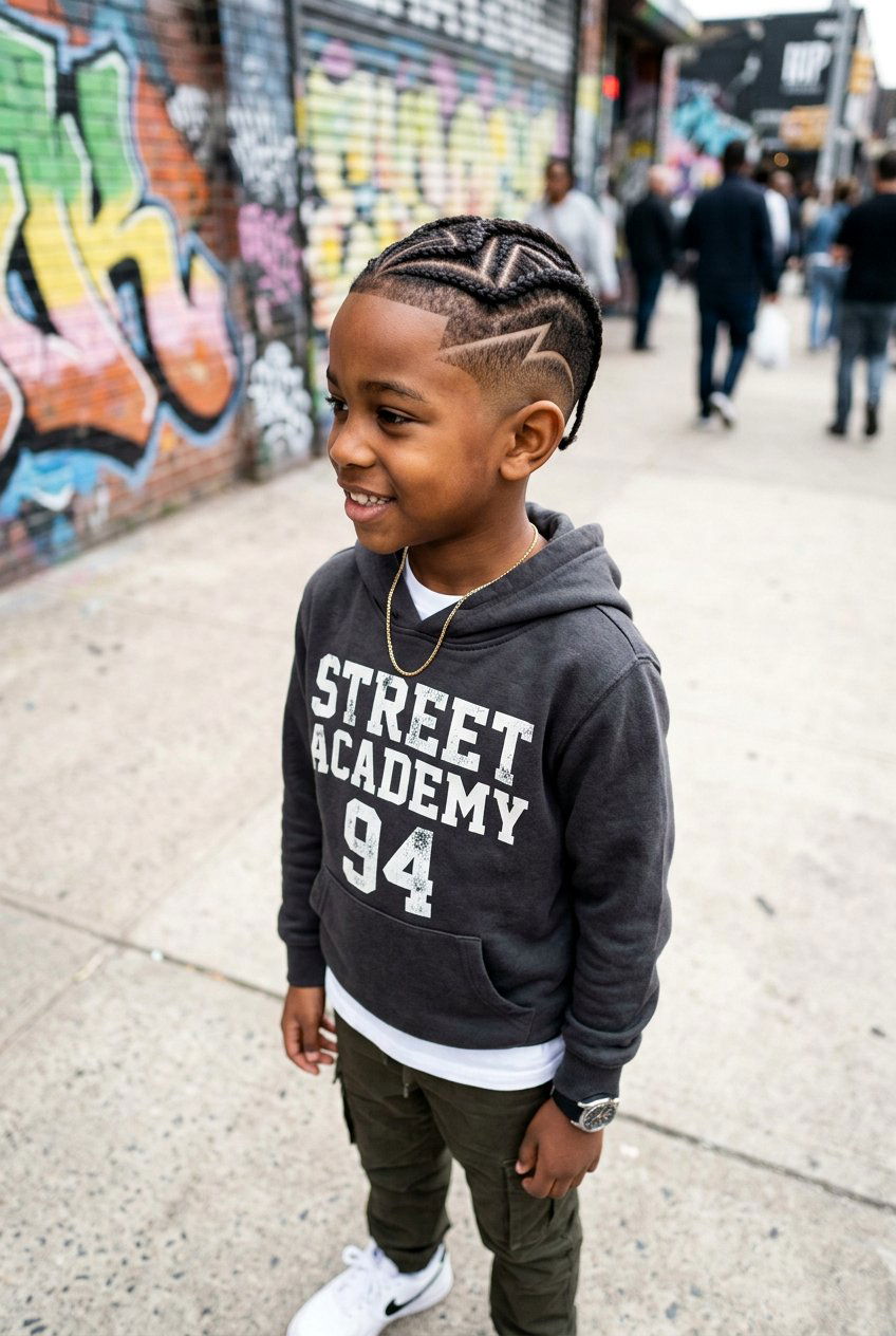 Zig Zag Braids With Burst Fade - 20 boys braids with fade - 20 boys braids with fade