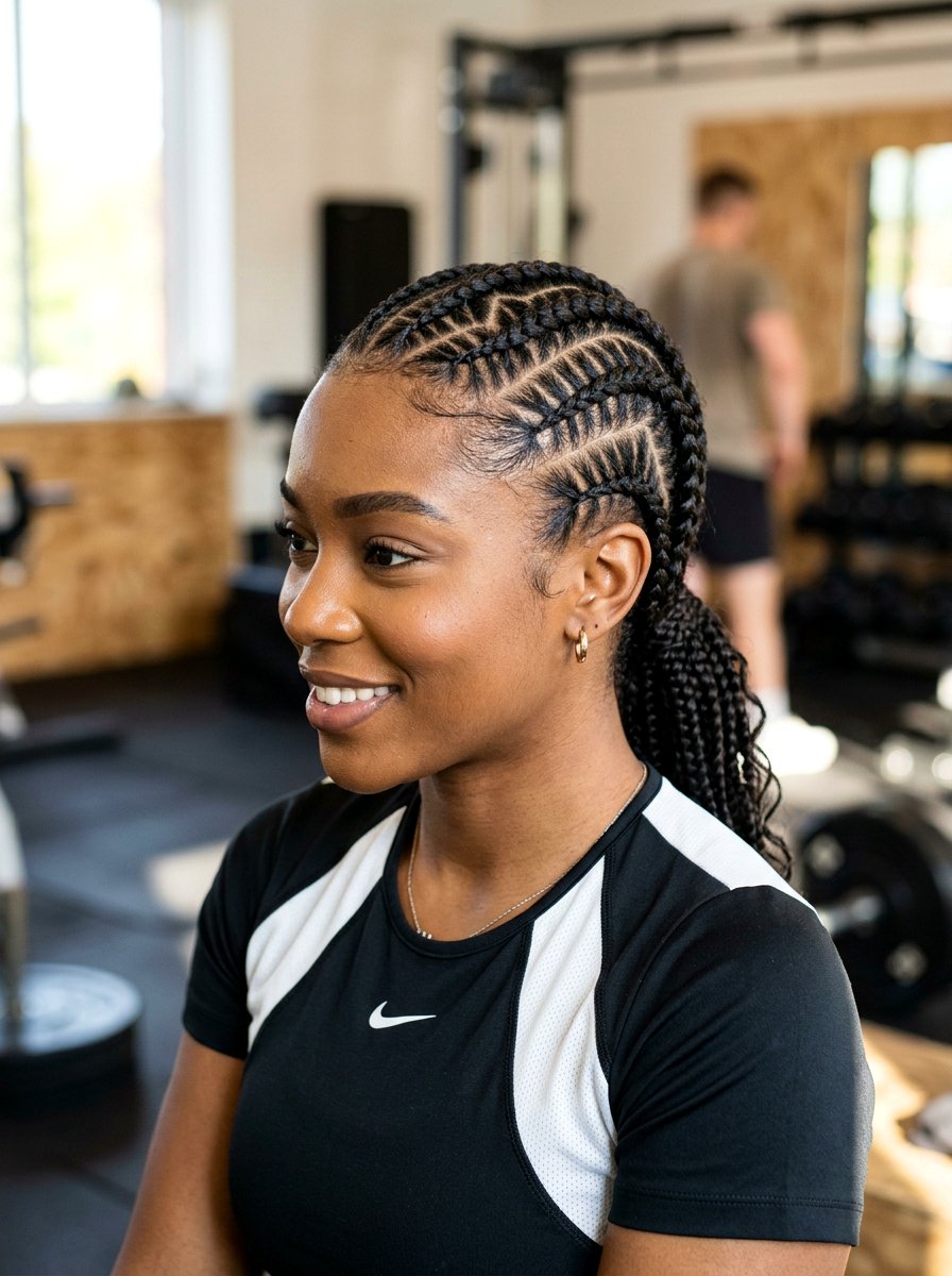 Zig Zag Cornrows Design - 20 scalp braid hairstyles for black women - 20 scalp braid hairstyles for black women