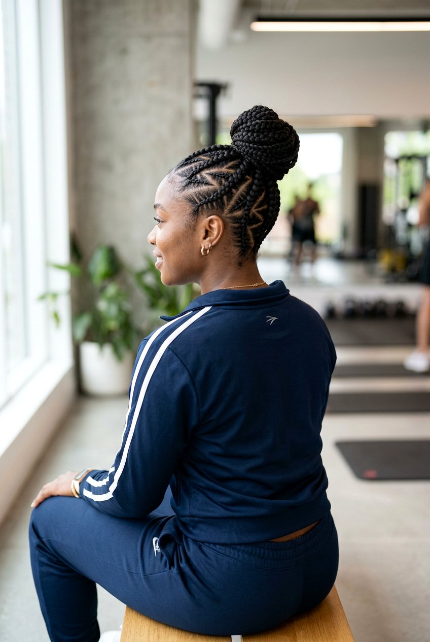 Zig Zag Feed In Braids Bun - 20 feed in braids bun hairstyle - 20 feed in braids bun hairstyle