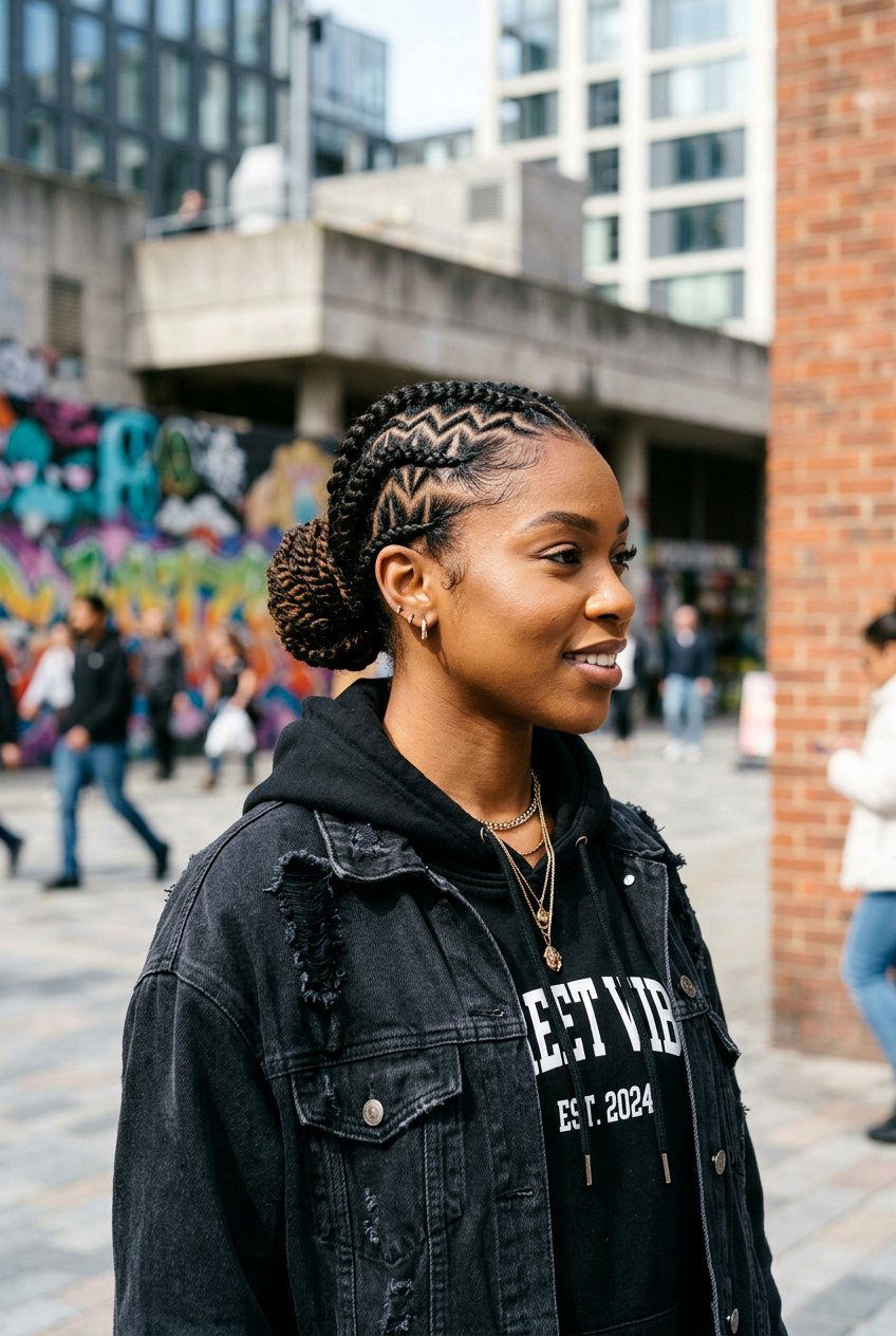 Zig Zag Flat Twist Bun - 20 flat twists into bun hairstyle - 20 flat twists into bun hairstyle