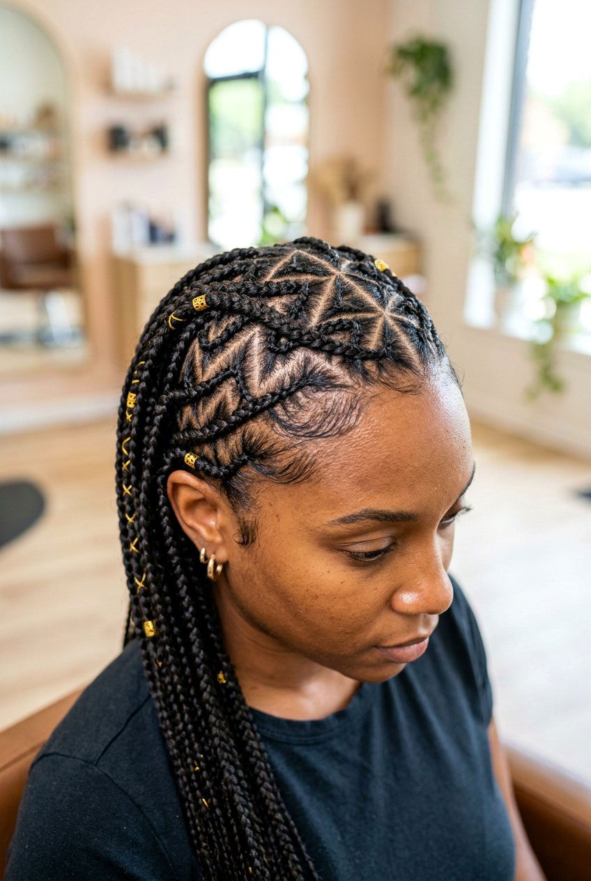 Zig Zag Fulani Braids - 20 fulani braids hairstyles - 20 fulani braids hairstyles