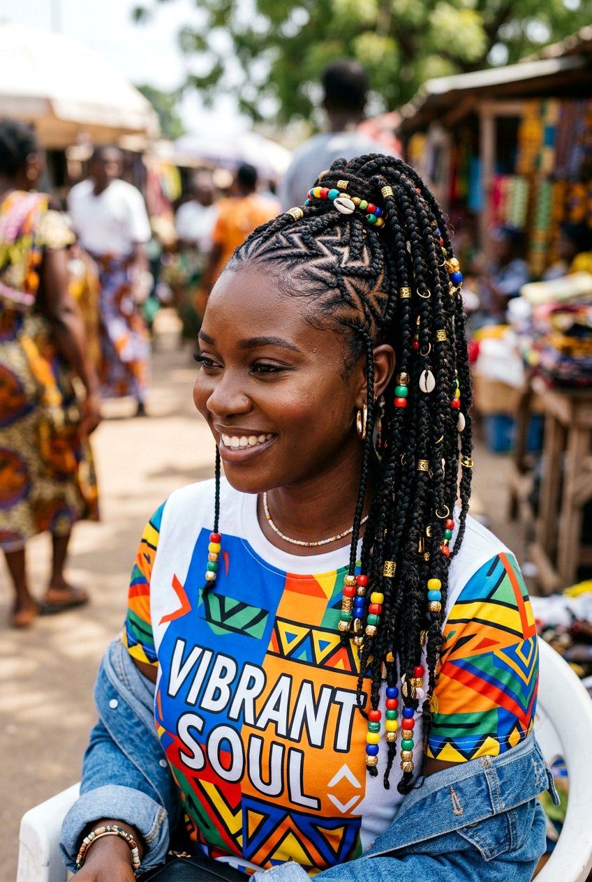 Zig Zag Fulani Ponytail - 20 fulani ponytail braids - 20 fulani ponytail braids