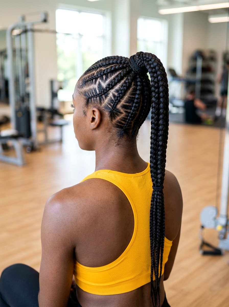 Zig Zag Part Braided Ponytail - 20 soccer hairstyle with braided ponytail - 20 soccer hairstyle with braided ponytail