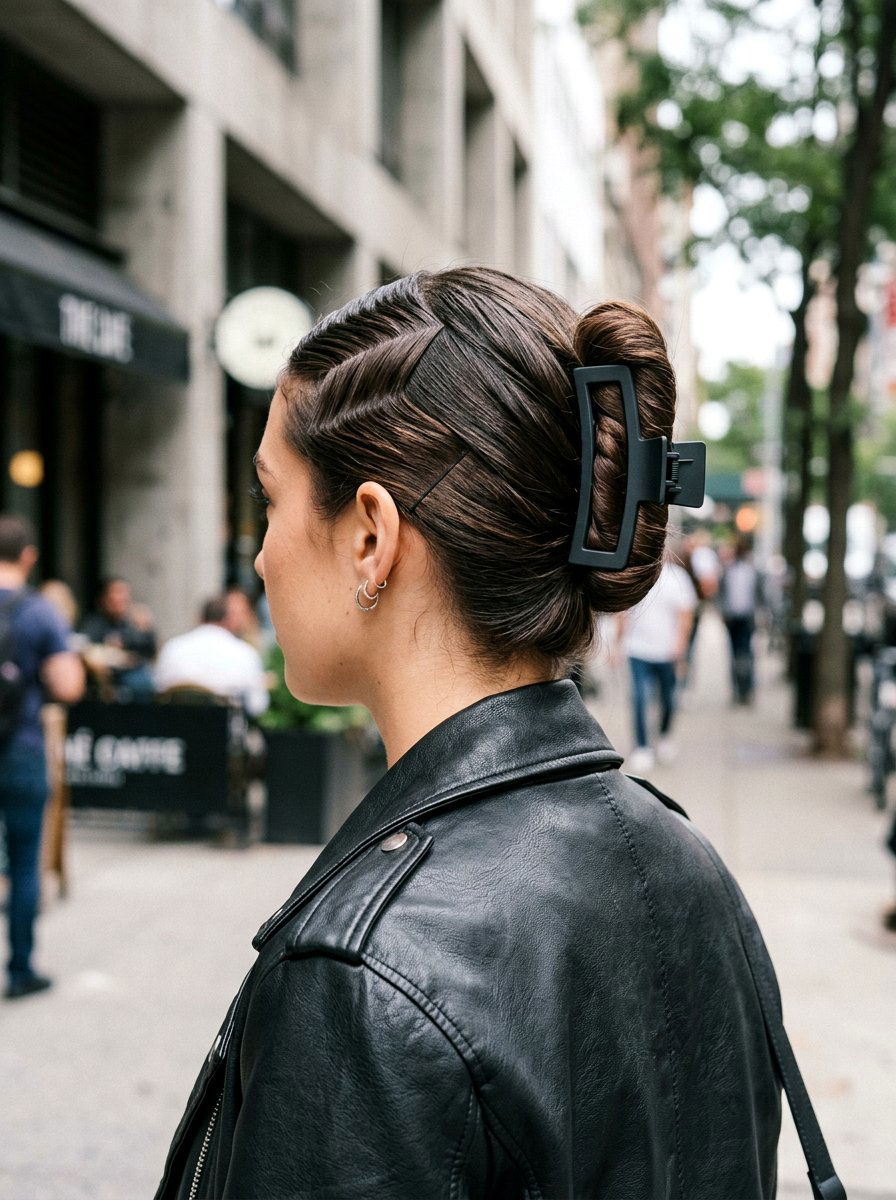 Zig Zag Part Claw Clip - 20 y2k claw clip updo - 20 y2k claw clip updo