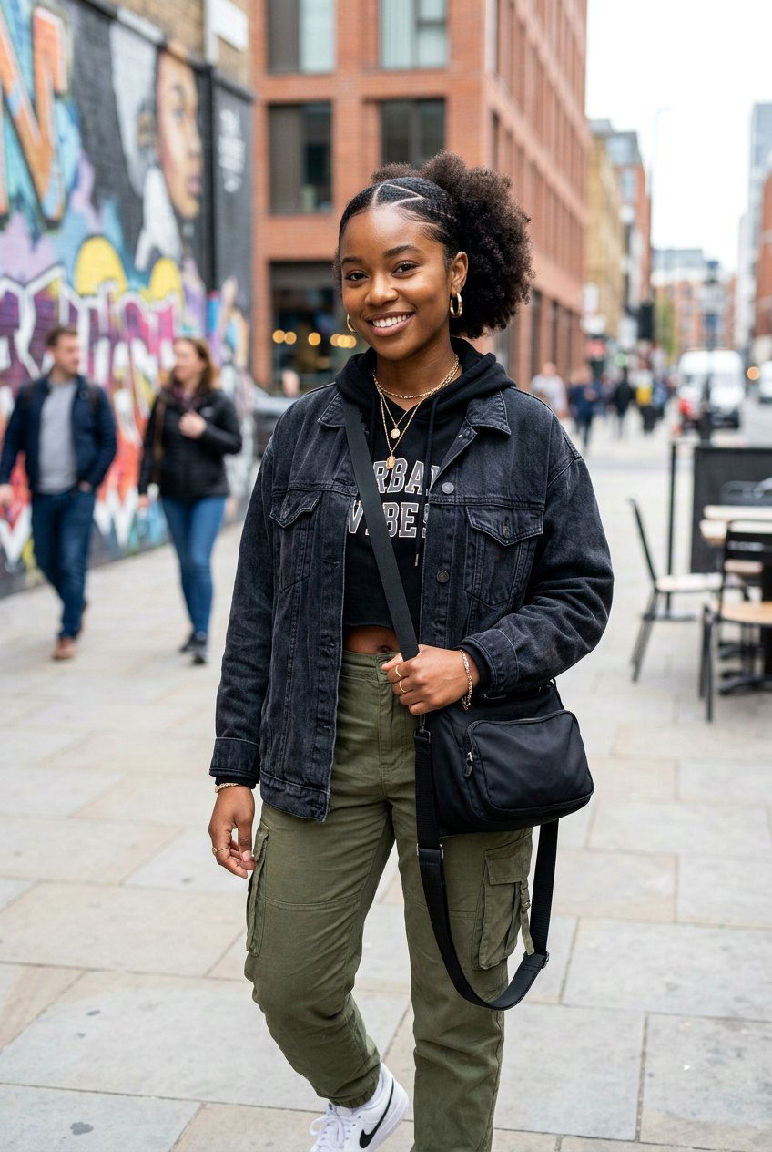 Zig Zag Part Puff - 20 sleek puff hairstyle for natural hair - 20 sleek puff hairstyle for natural hair