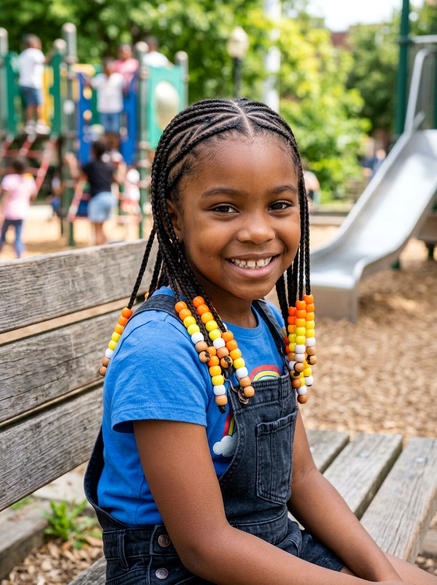 Zig Zag Stitch Braids With Beads - 20 kids stitch braids with beads - 20 kids stitch braids with beads