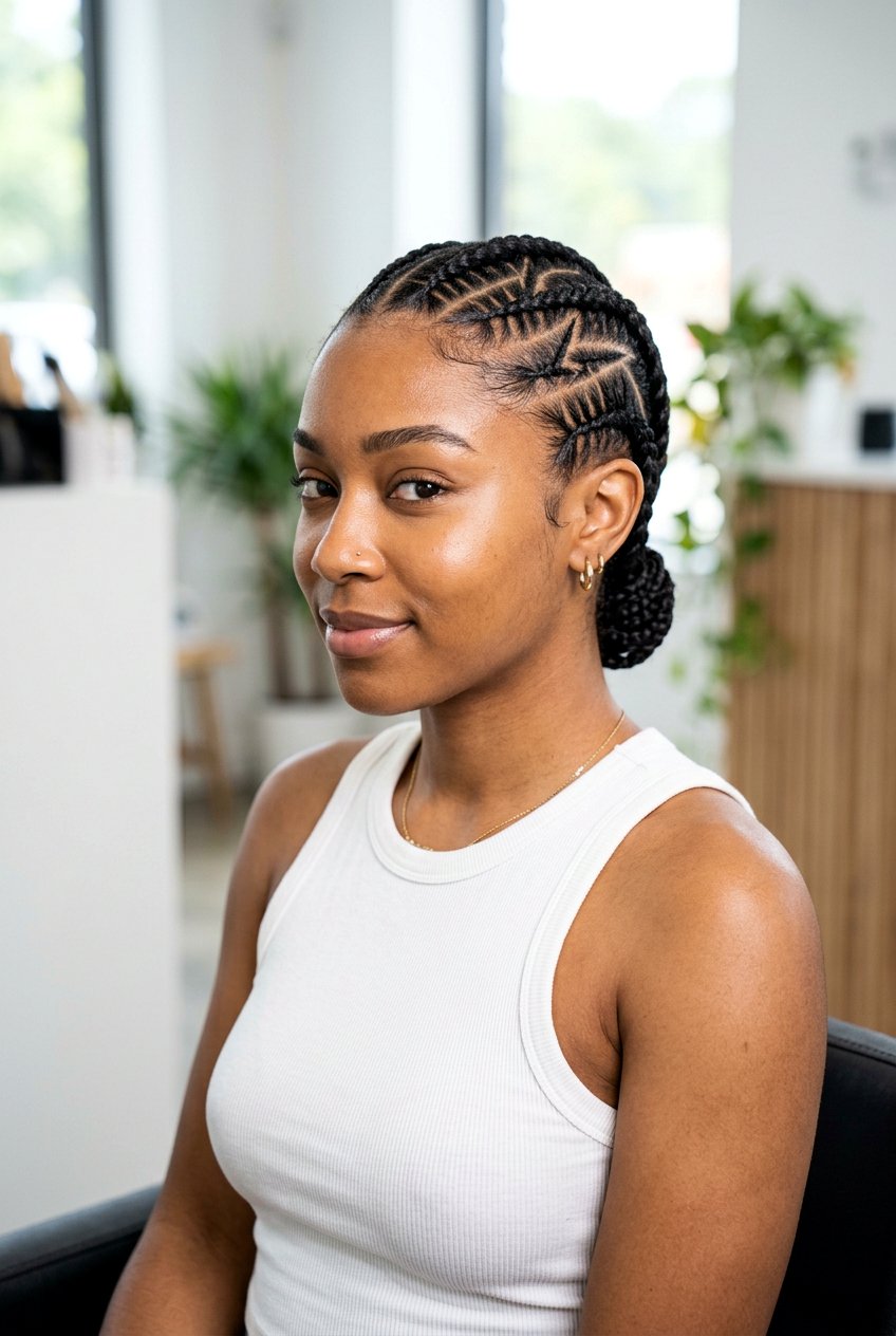 Zig zag cornrows - 20 creative cornrow parting styles - 20 creative cornrow parting styles