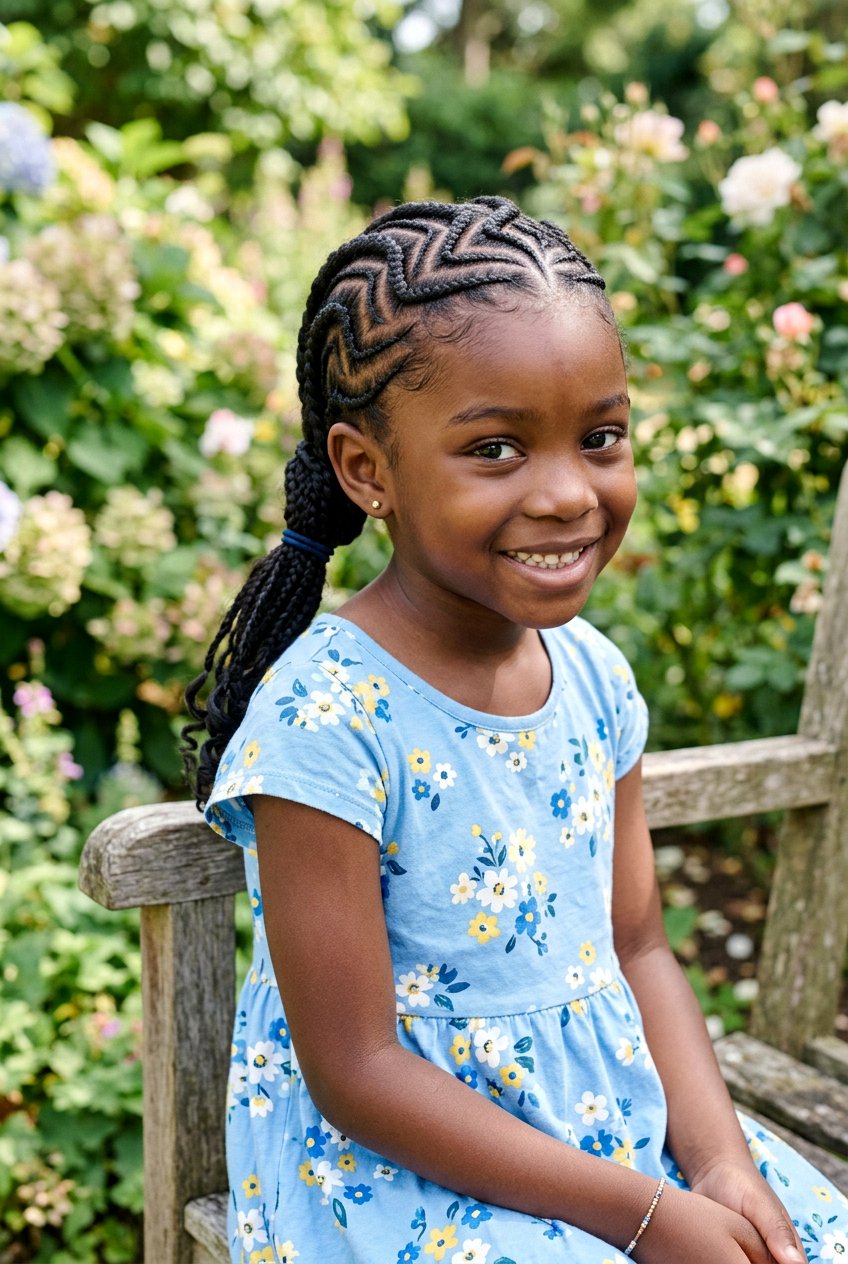 Zigzag Cornrows For Little Girls - 20 cornrow styles for little girls - 20 cornrow styles for little girls