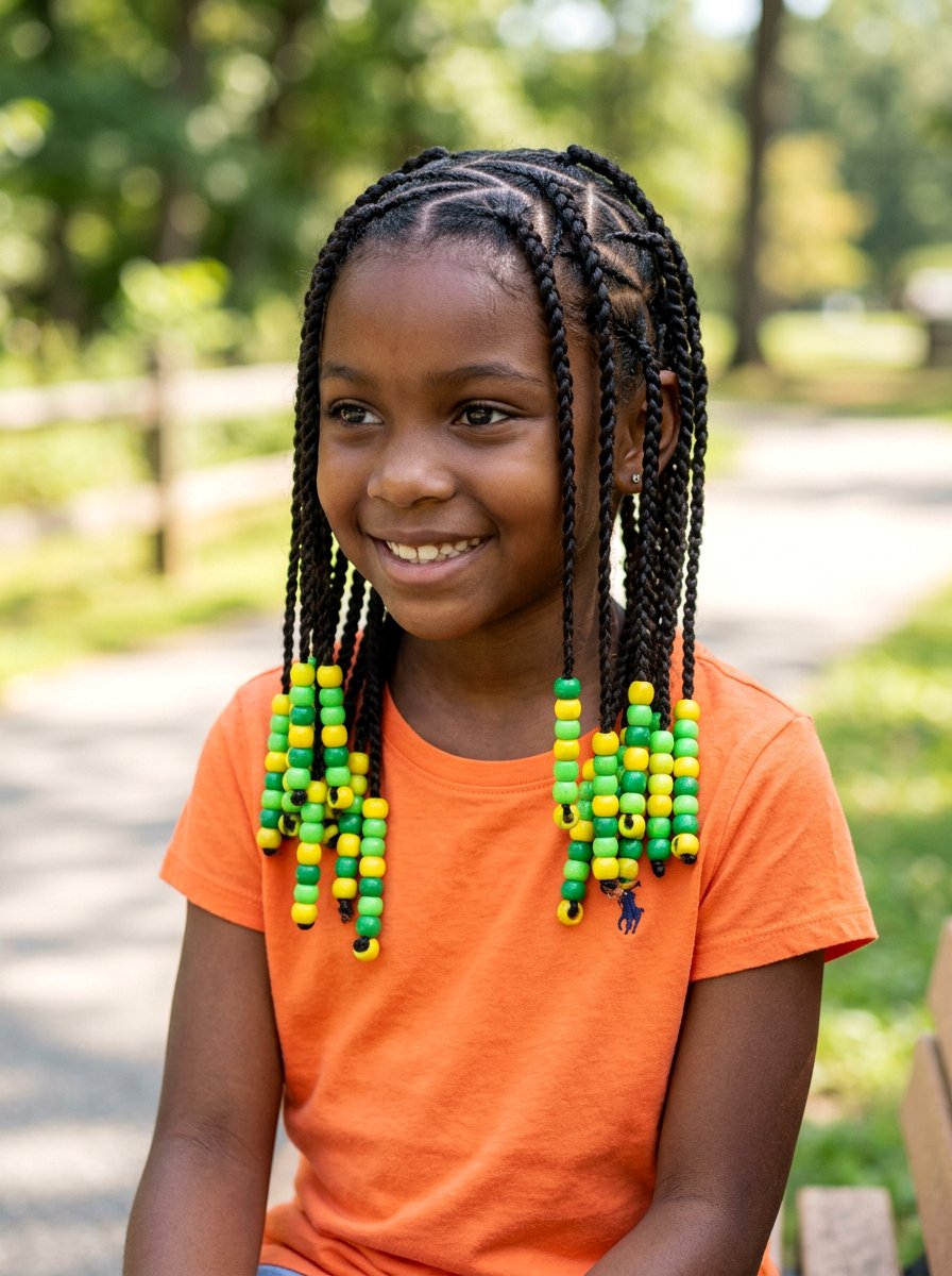 Zigzag braids with beads - 20 school braids with beads for girls - 20 school braids with beads for girls