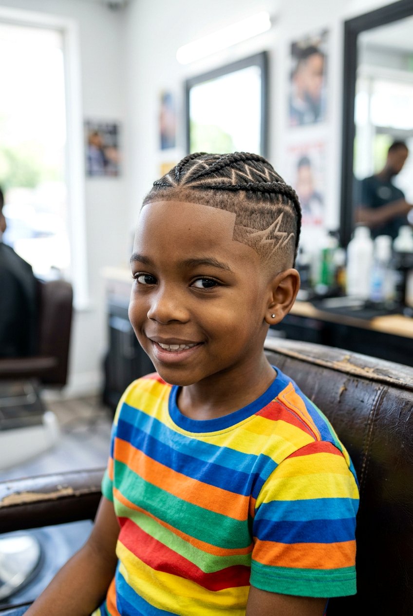 Zigzag cornrows with taper fade - 20 boys cornrows with fade - 20 boys cornrows with fade