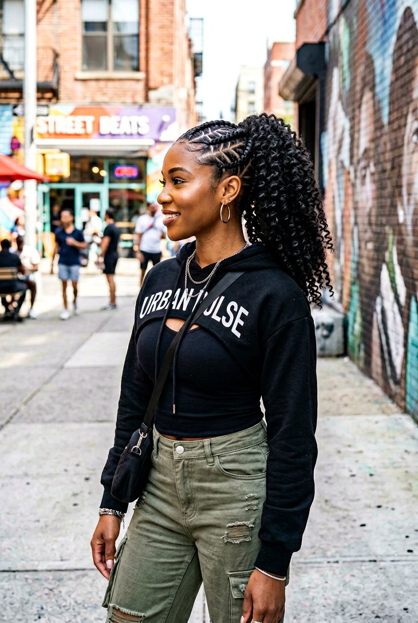 Zigzag part flat twist ponytail - 20 flat twists into ponytail - 20 flat twists into ponytail