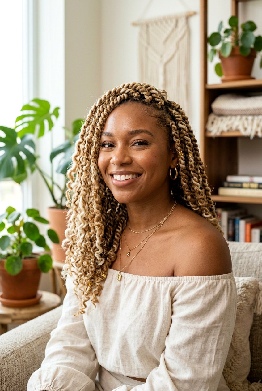 blonde boho passion twists - 20 boho passion twists hairstyles - 20 boho passion twists hairstyles