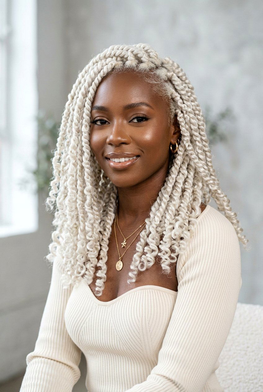 platinum blonde passion twists - 20 boho passion twists hairstyles - 20 boho passion twists hairstyles