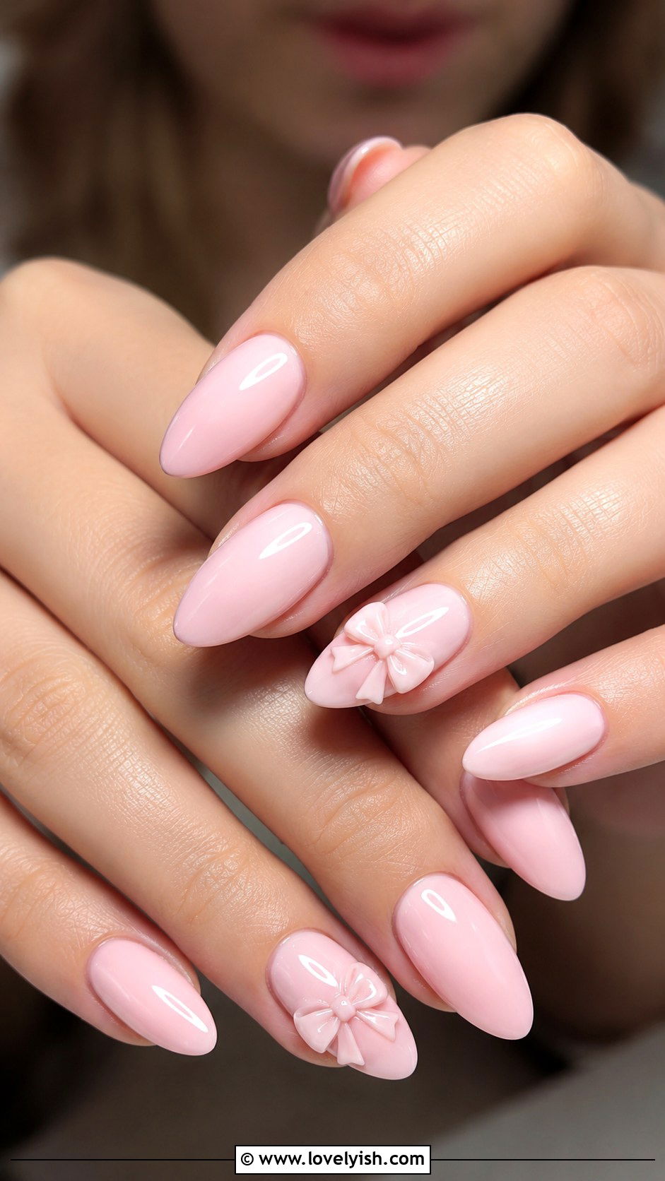 3D Bow Accent Nails - 50 balletcore nails - 50 balletcore nails