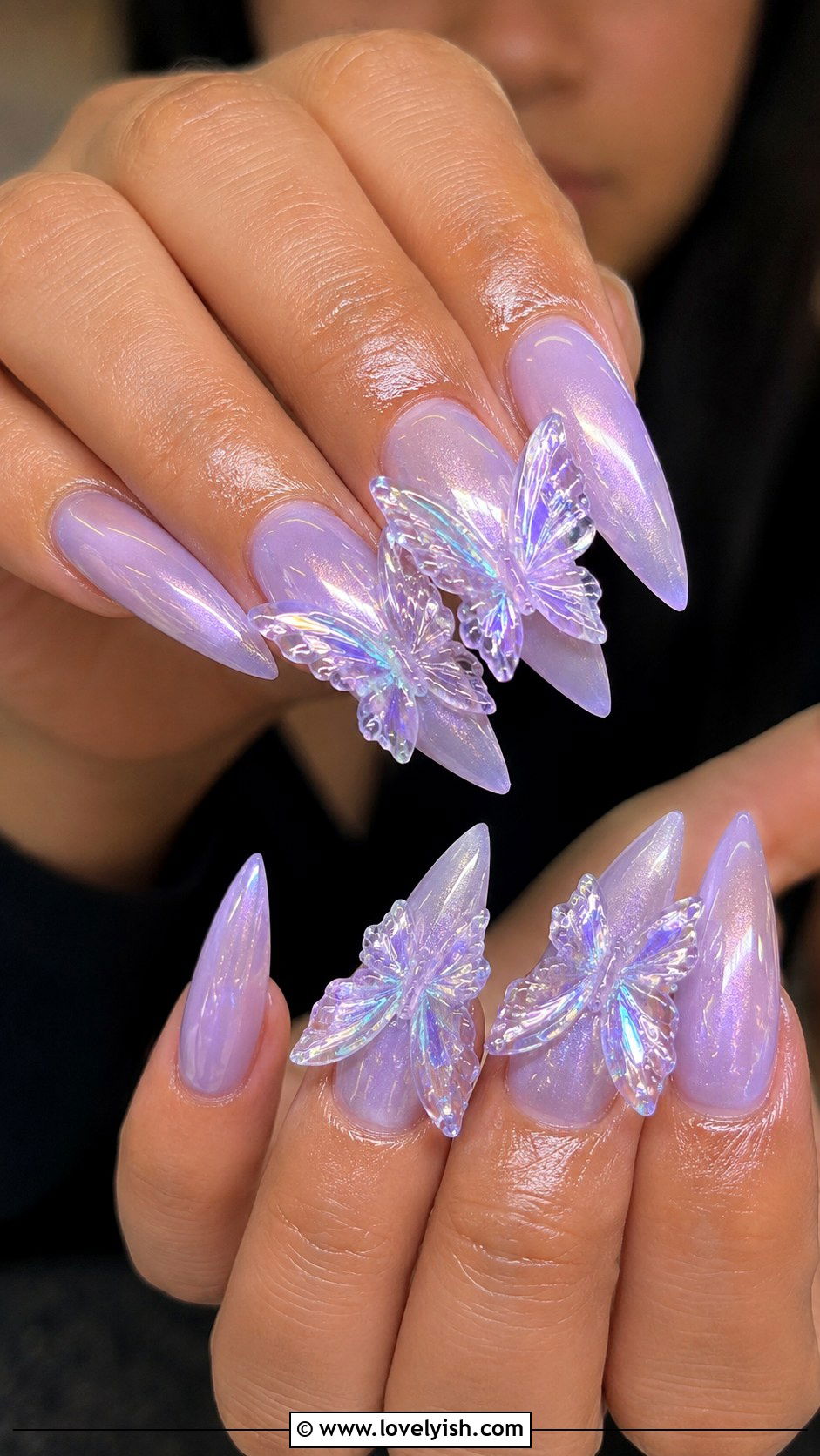 3D Butterfly Gel Nails - 50 3d gel nail art ideas - 50 3d gel nail art ideas
