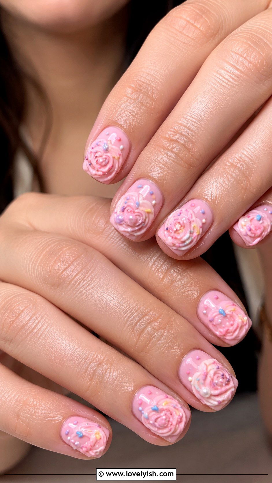 3D Cake Frosting Gel Nails - 50 3d gel nail art ideas - 50 3d gel nail art ideas