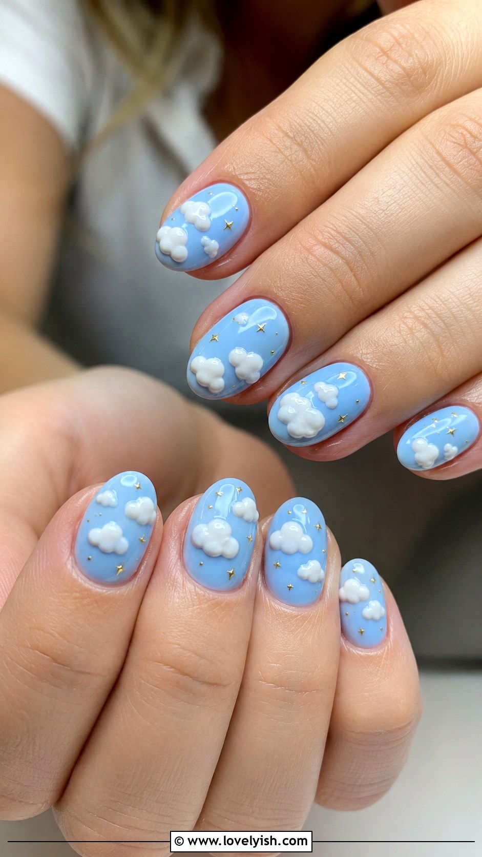 3D Cloud Nails - 50 3d nail art - 50 3d nail art