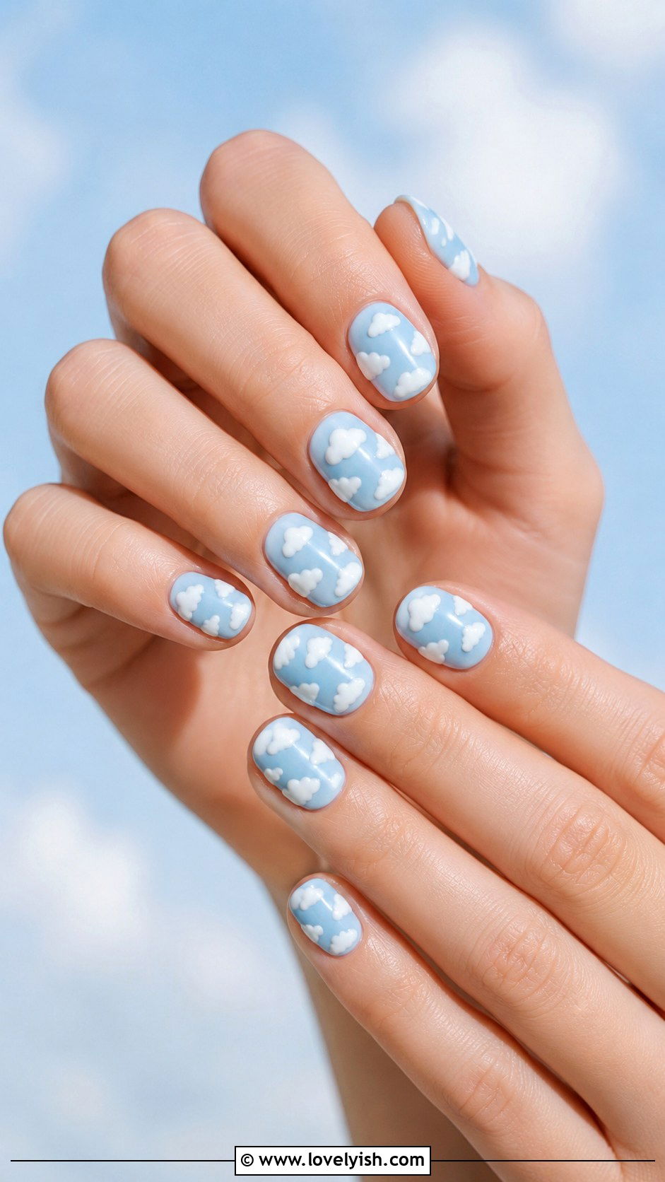 3D Cloud Puff Nails - 25 3d nail art ideas - 25 3d nail art ideas