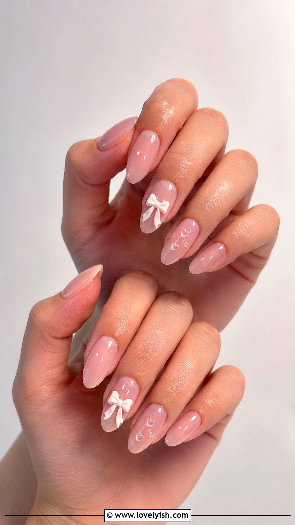 3D Coquette Ribbon Nails - 25 3d nail art ideas - 25 3d nail art ideas