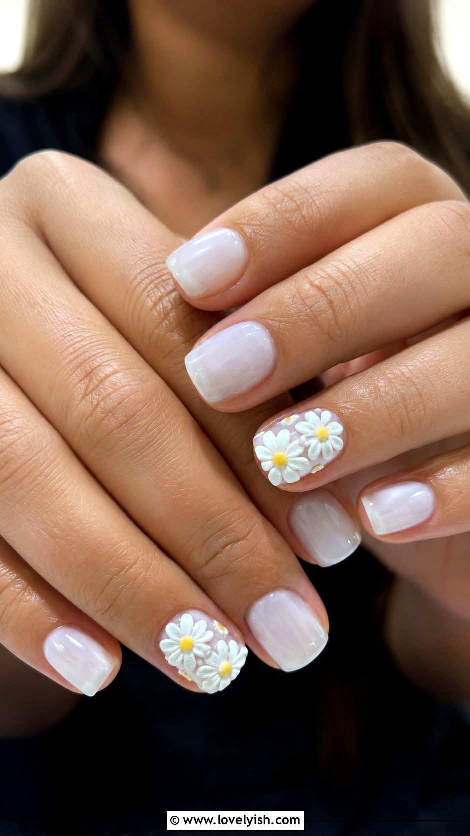 3D Daisy Flower Nails - 50 3d nail art - 50 3d nail art