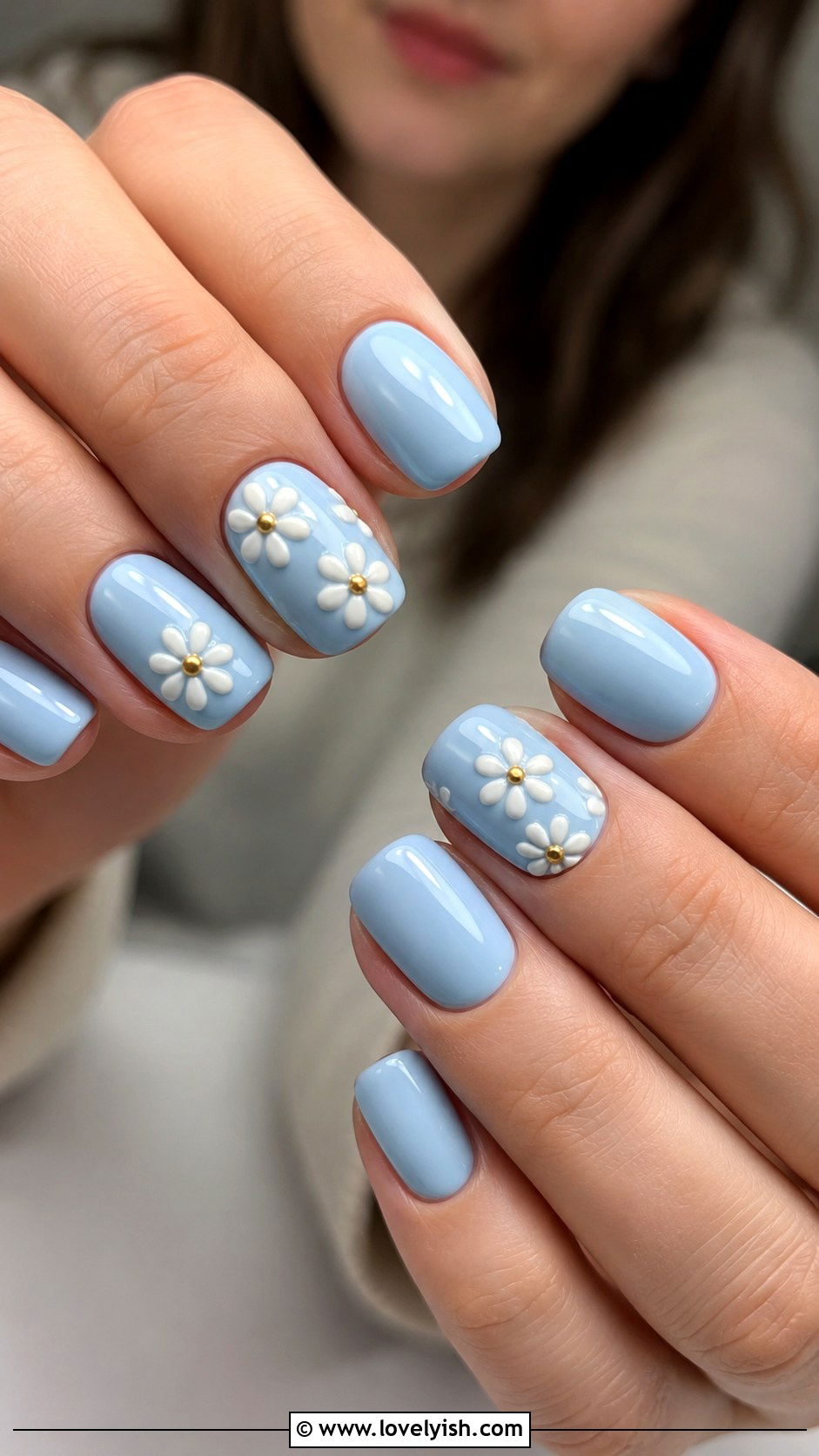 3D Daisy Spring Nails - 38 3d nail designs - 38 3d nail designs