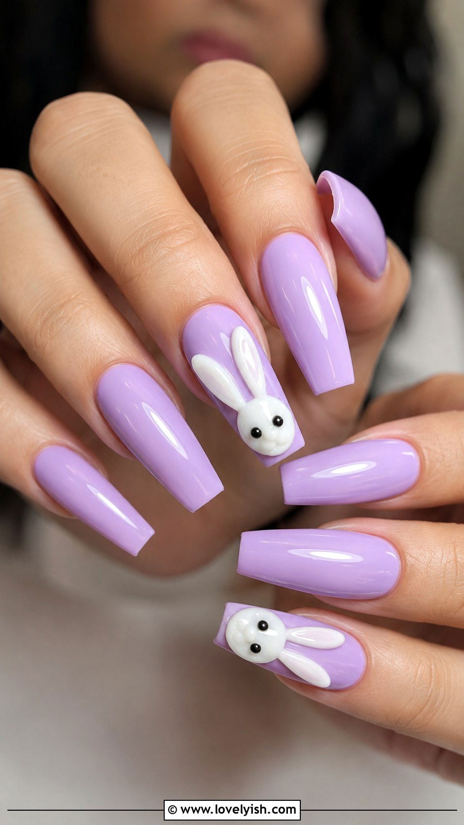 3D Easter Bunny Nails - 44 easter nail designs - 44 easter nail designs